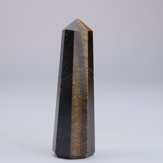 Tigers Eye Obelisk 56g natural crystal tower front