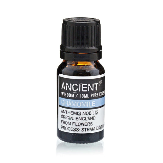 Polished 10 ml Chamomile Roman (P) Essential Oil featuring natural patterning and unique variations - Luna Panther