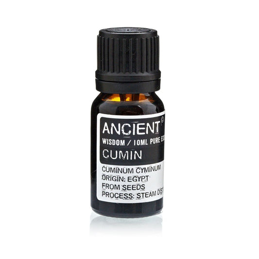 Polished 10 ml Cumin Seed Essential Oil featuring natural patterning and unique variations - Luna Panther