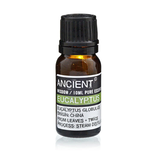 Polished 10 ml Eucalyptus Essential Oil featuring natural patterning and unique variations - Luna Panther
