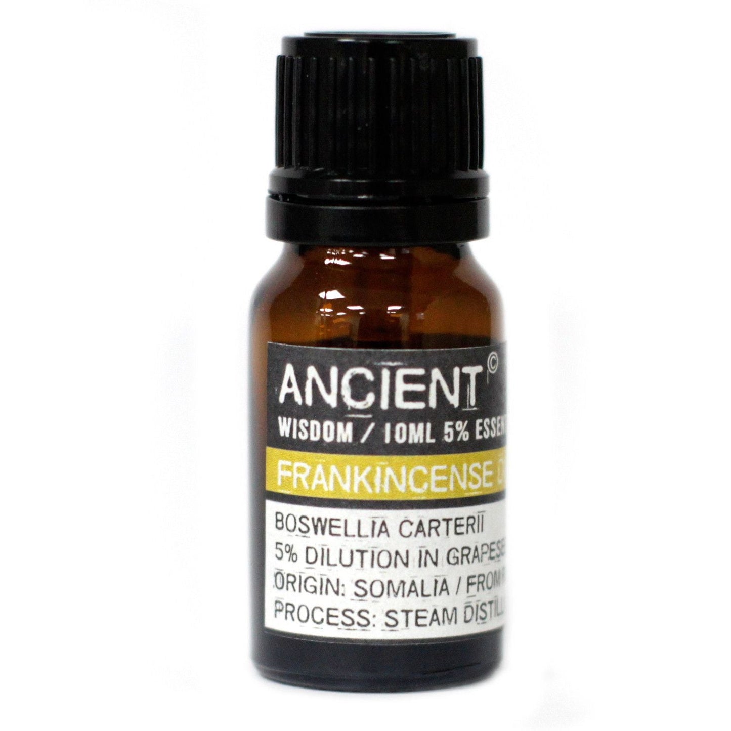 Polished 10 ml Frankincense (D) Essential Oil featuring natural patterning and unique variations - Luna Panther