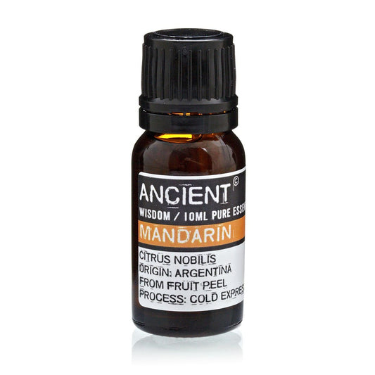 Polished 10 ml Mandarin Essential Oil featuring natural patterning and unique variations - Luna Panther