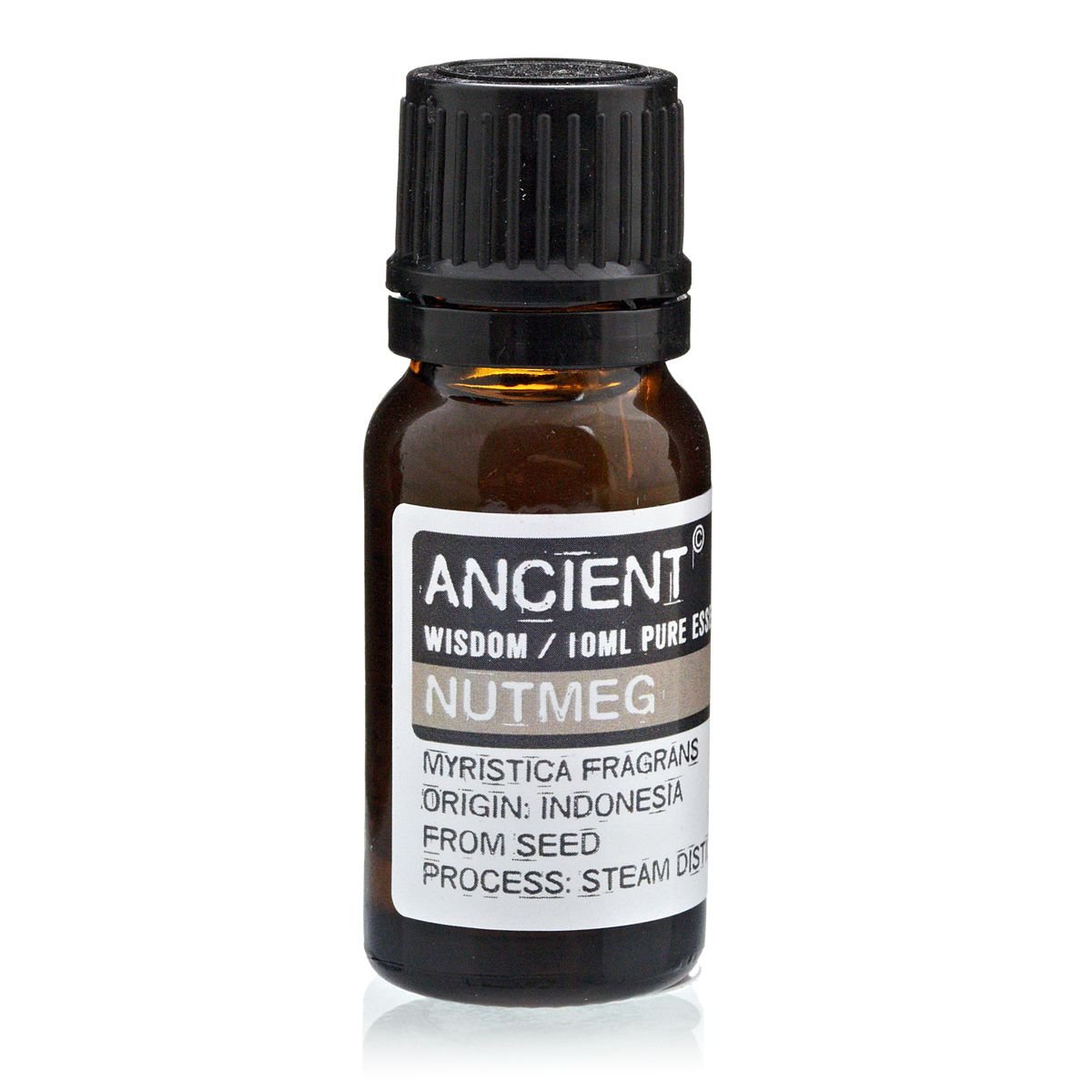 Polished 10 ml Nutmeg Essential Oil featuring natural patterning and unique variations - Luna Panther