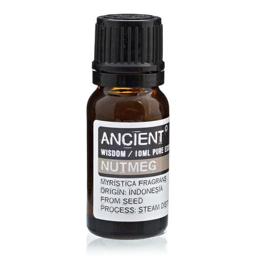 Polished 10 ml Nutmeg Essential Oil featuring natural patterning and unique variations - Luna Panther