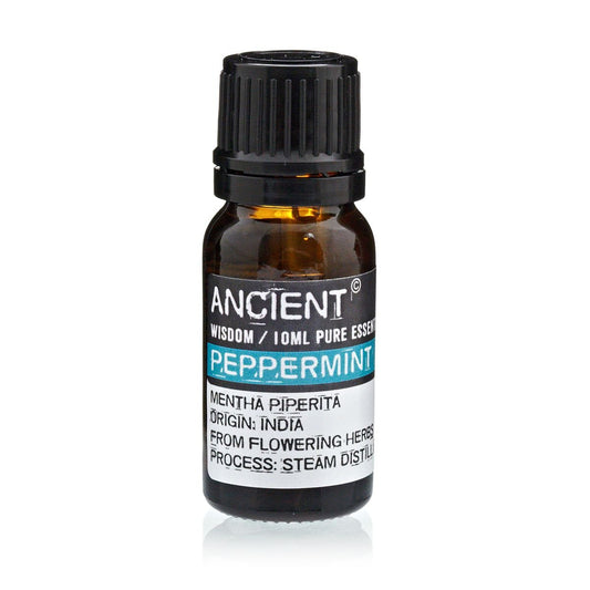 Polished 10 ml Peppermint Essential Oil featuring natural patterning and unique variations - Luna Panther