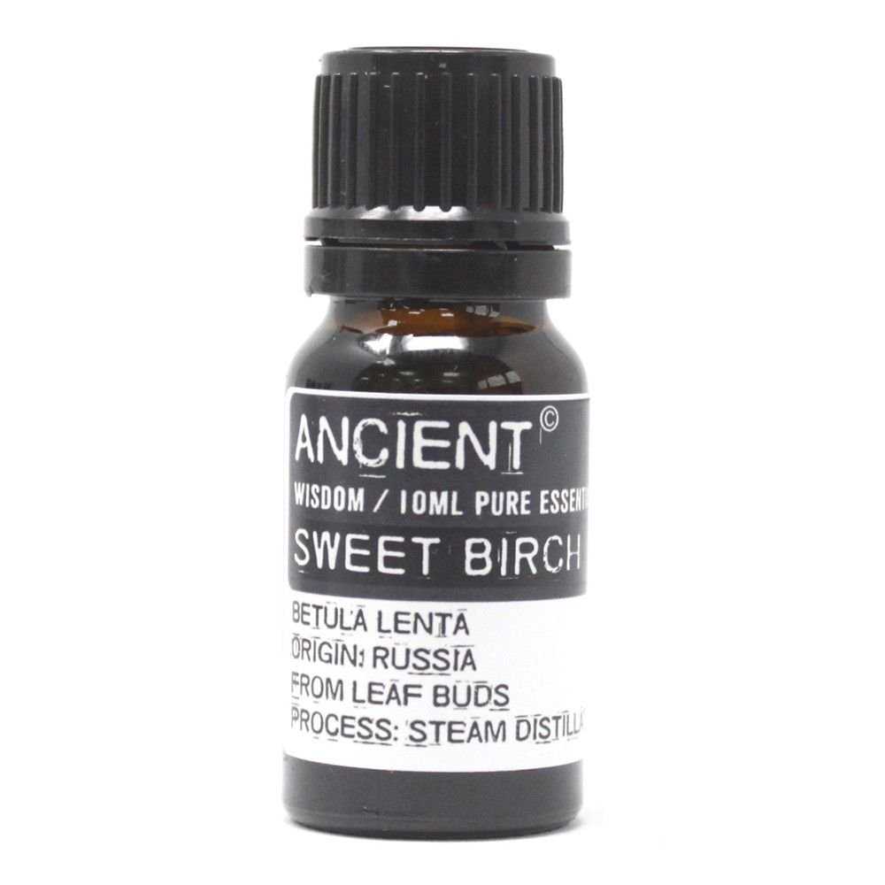 Polished 10 ml Sweet Birch Essential Oil featuring natural patterning and unique variations - Luna Panther