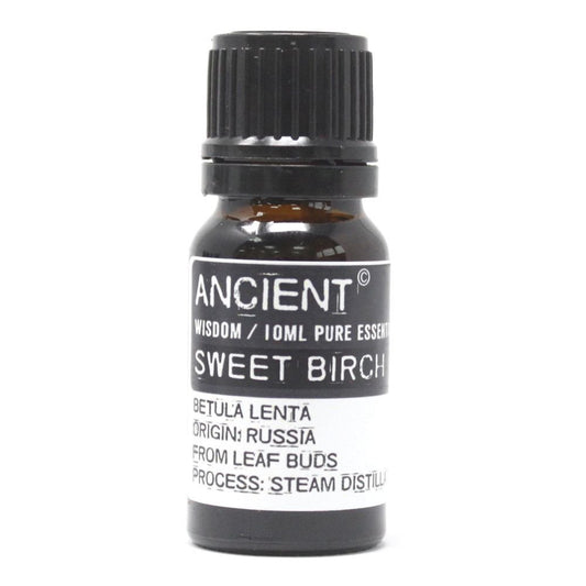 Polished 10 ml Sweet Birch Essential Oil featuring natural patterning and unique variations - Luna Panther