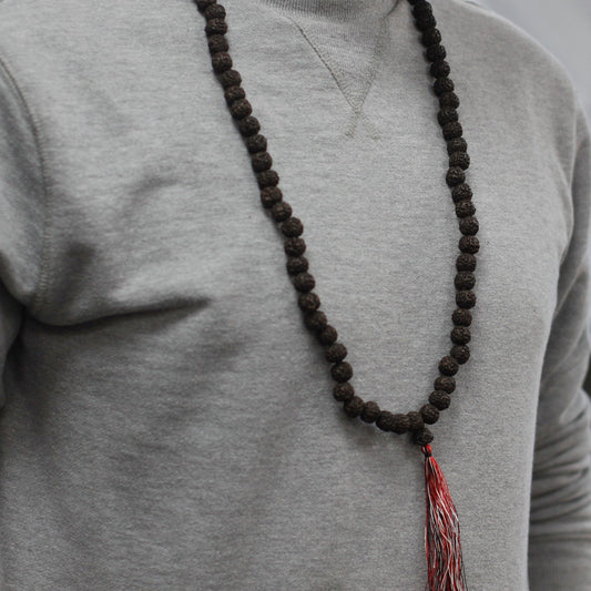 108 Rudraksha Mala - Dark - Luna Panther alternate view