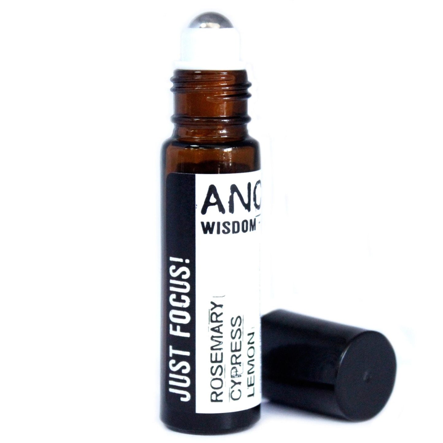 Polished 10ml Roll On Essential Oil Blend - Just Focus! featuring natural patterning and unique variations - Luna Panther