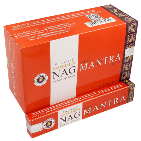 Polished 15G Golden Nag Mantra Incense featuring natural patterning and unique variations - Luna Panther alternate view