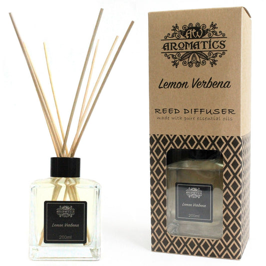200ml Lemon Verbena Essential Oil Reed Diffuser - Luna Panther