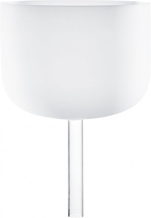 MEINL Sonic Energy White-frosted Crystal Singing Bowl with Handle 10" - F4/Heart Chakra/432 Hz at Luna Panther