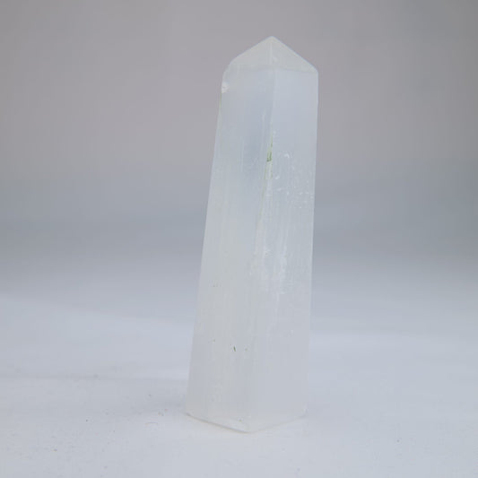 Selenite Tower 107g side alternate view