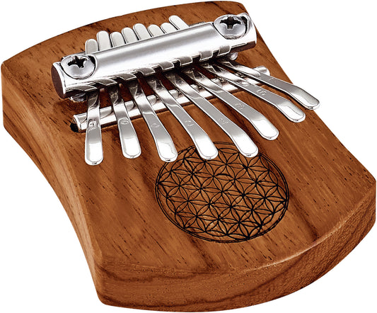 Meinl Sonic Energy Solid "Flower of Life" Mini Kalimba - 8 notes, Red Zebrawood at Luna Panther