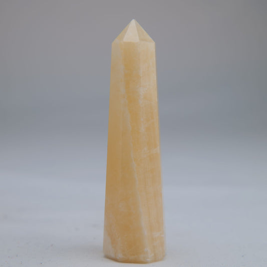 Yelow Banded Calcite Point 44g front