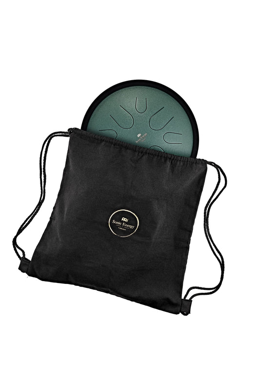 MEINL Sonic Energy Compact Steel Tongue Drum 10" - B Minor/8 Notes/432 Hz - Dark Green detail view 2 at Luna Panther alternate view