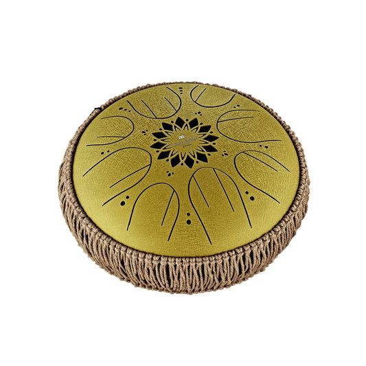 MEINL Sonic Energy Medium Octave Steel Tongue Drum 10" - C Major/8 Notes/432 Hz - Gold at Luna Panther