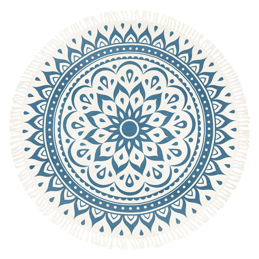 MEINL Sonic Energy Meditation Rug - Navy Blue / Floral Design at Luna Panther