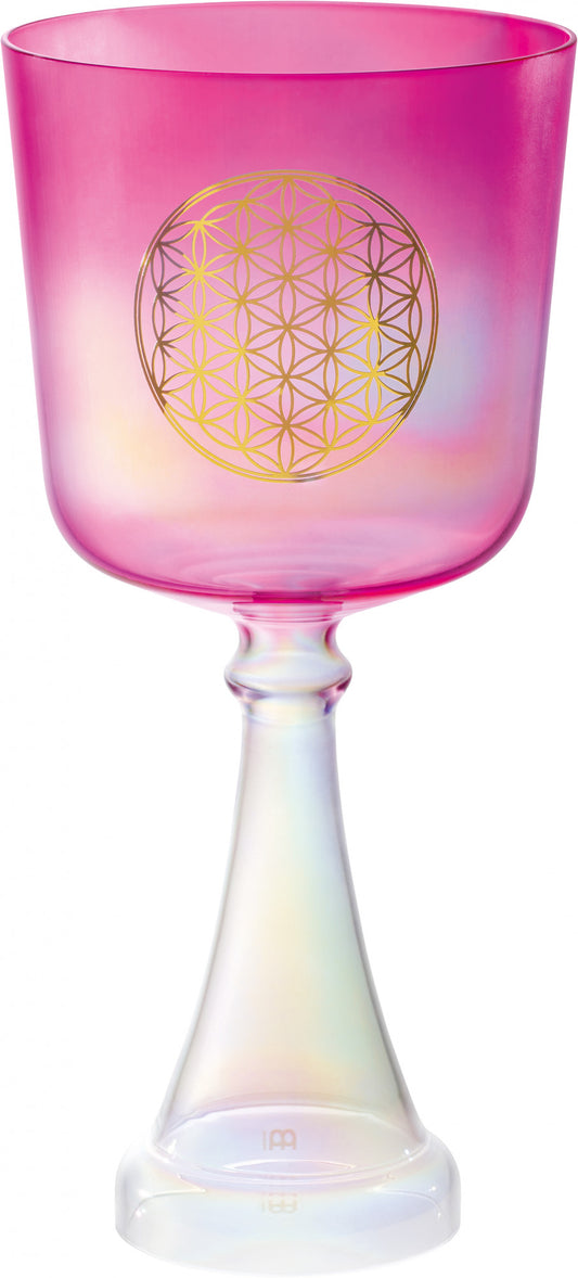 MEINL Sonic Energy Crystal Singing Chalice 6" - F4/Heart Chakra/440 Hz - Flower of Life/Pink at Luna Panther