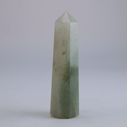 Green Aventurine Obelisk 58g natural crystal tower side alternate view