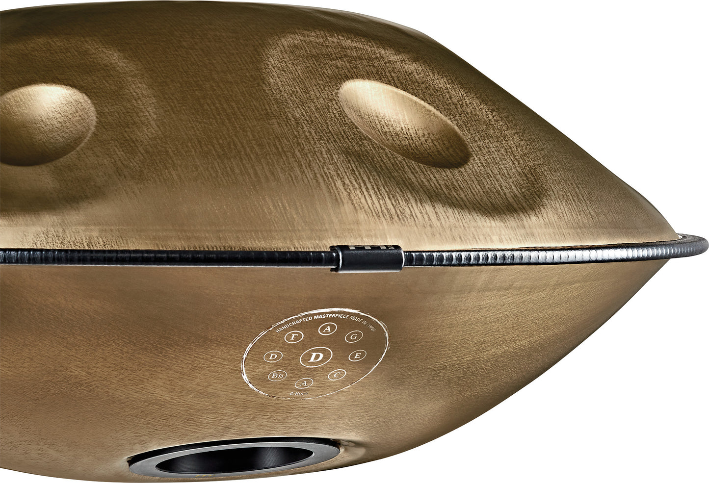 MEINL Sonic Energy Sensory Handpan Stainless Steel D Kurd 9 Notes 440 Hz - Vintage Gold detail view 18 at Luna Panther