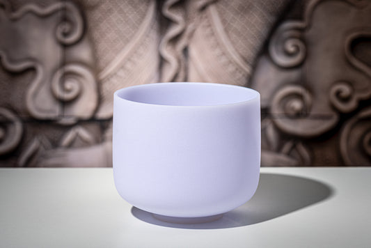 MEINL Sonic Energy Fusion Amethyst Crystal Singing Bowl 8" - B4/Crown Chakra/432Hz detail view 2 at Luna Panther alternate view