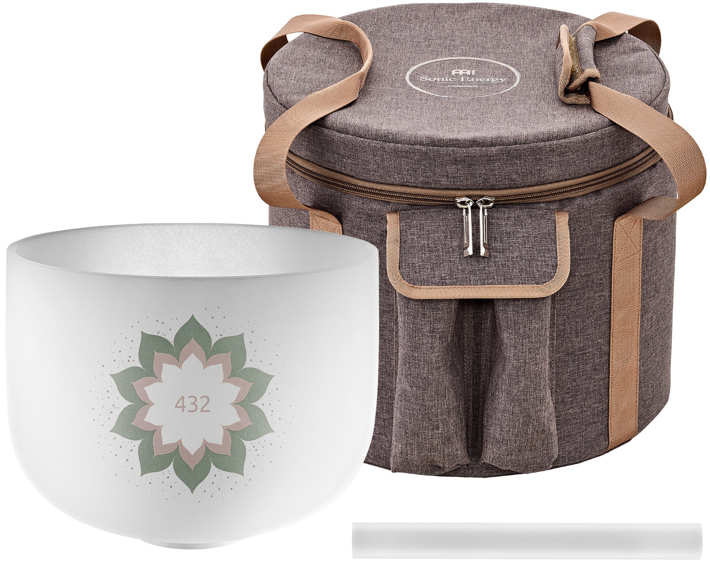 MEINL Sonic Energy Crystal Singing Bowl 9" - 432 Hz, Lotus Flower detail view 9 at Luna Panther