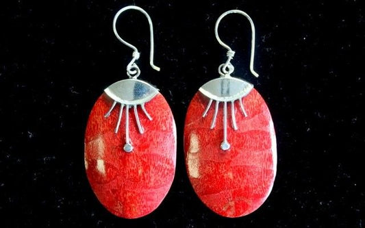 925 Silver Earrings - Oval Decor - Luna Panther alternate view