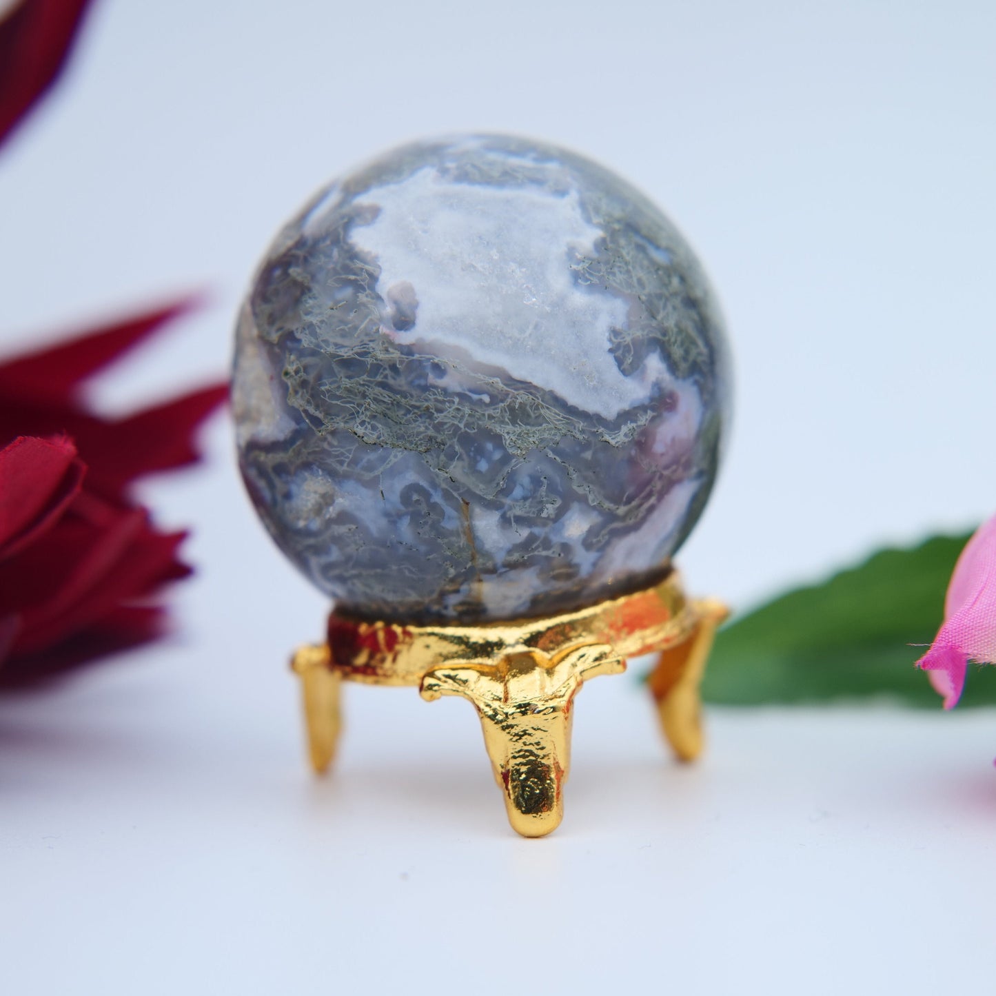 Moss Druzy Blue & Green Sphere 110g at Luna Panther
