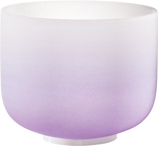 MEINL Sonic Energy Color-Frosted Crystal Singing Bowl 8" - B4/Crown Chakra/440 Hz - Purple at Luna Panther