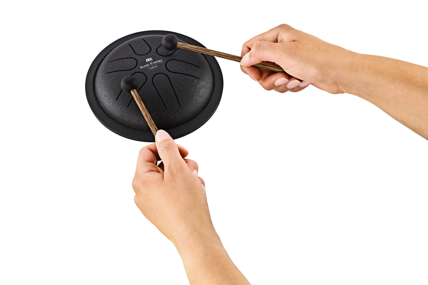MEINL Sonic Energy Mini Steel Tongue Drum 6" - C Major/6 Notes/440 Hz - Black detail view 13 at Luna Panther