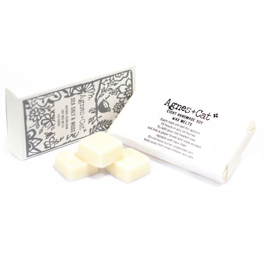 Agnes + Cat Box of 8 Wax Melts - Sea Salt + Moss - Luna Panther alternate view