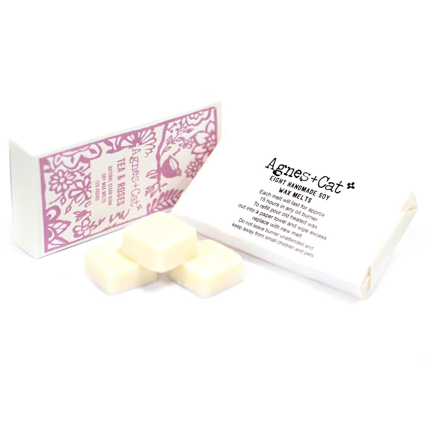 Agnes + Cat Box of 8 Wax Melts - Tea + Roses - Luna Panther