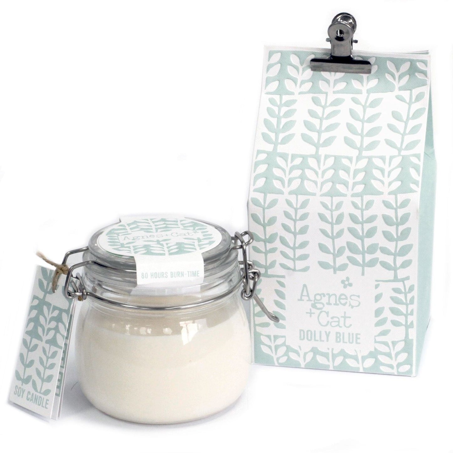 Agnes + Cat Kilner Jar Candle - Dolly Blue - Luna Panther