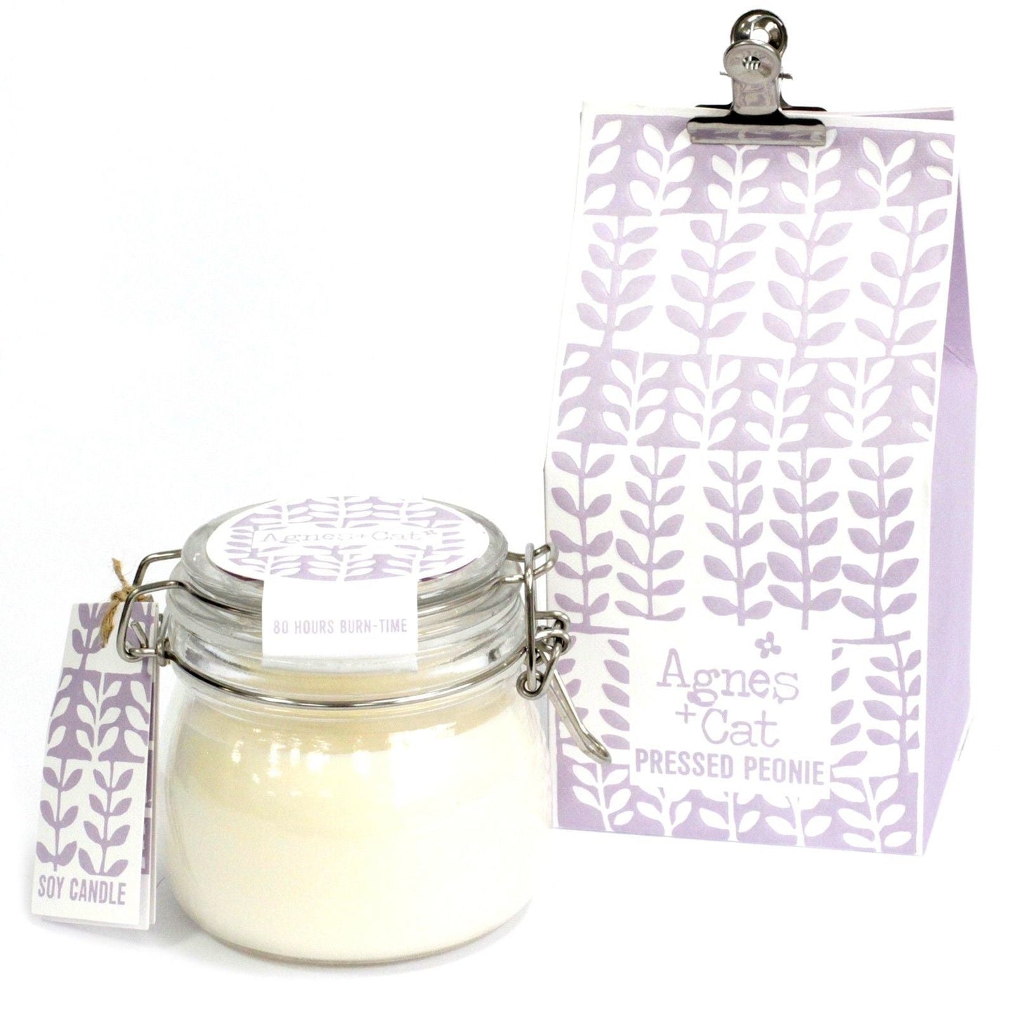 Agnes + Cat Kilner Jar Candle - Pressed Peonies - Luna Panther