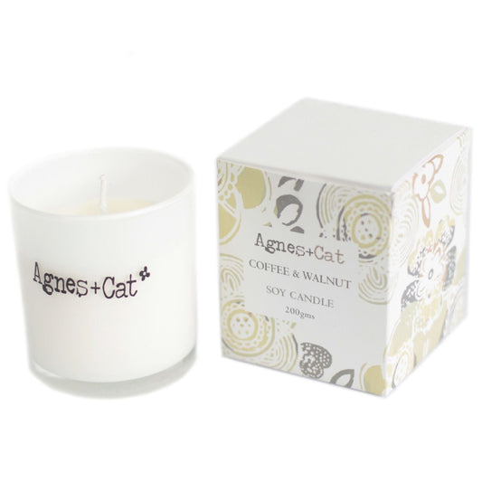 Agnes + Cat Votive Candle - Coffee and Walnut - Luna Panther
