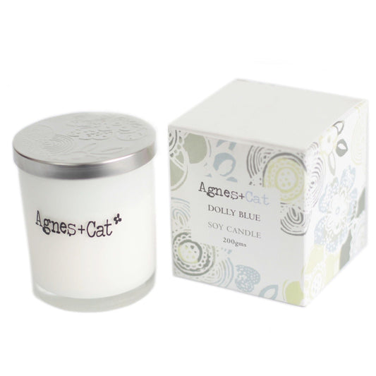 Agnes + Cat Votive Candle - Dolly Blue - Luna Panther alternate view