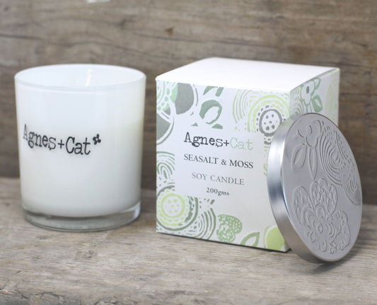 Agnes + Cat Votive Candle - Velvet Moon - Luna Panther