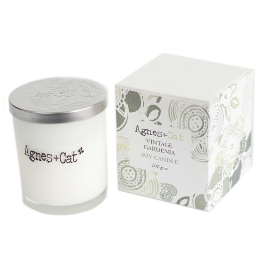 Agnes + Cat Votive Candle - Vintage Gardenia - Luna Panther alternate view