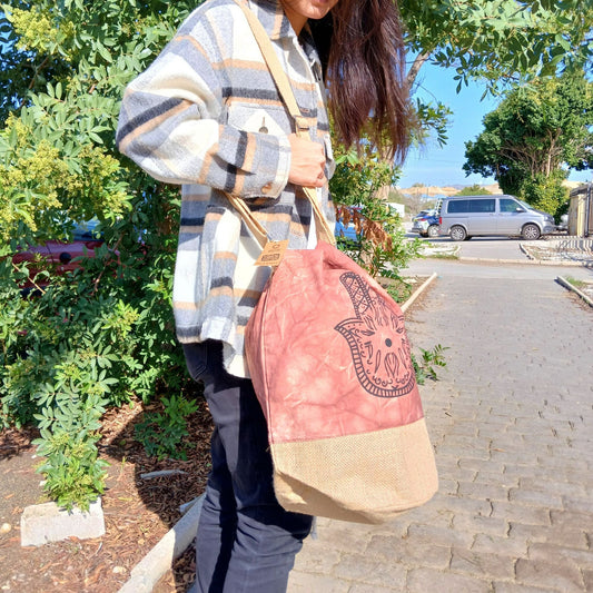 All Natural Backpack - Terracotta Stonewash - Hamsa - Luna Panther