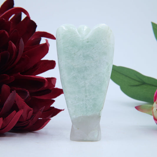 Polished Amazonite Angel 80Mm featuring aqua-green tone with silky sheen - Luna Panther alternate view