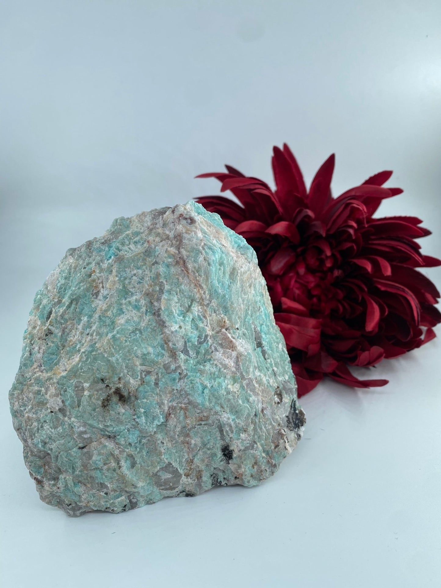 Polished Copy Of Amazonite Cut Base 1671G featuring aqua-green tone with silky sheen - Luna Panther