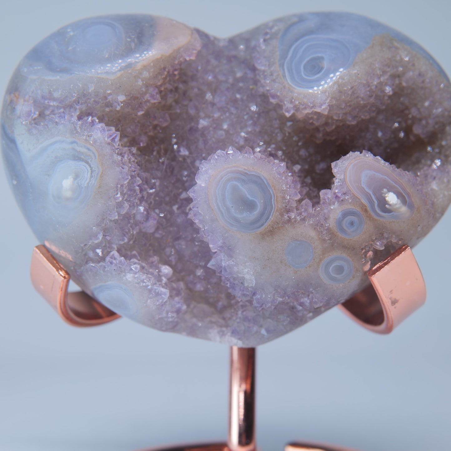 Amethyst Agate Druzy Heart 203g - Luna Panther