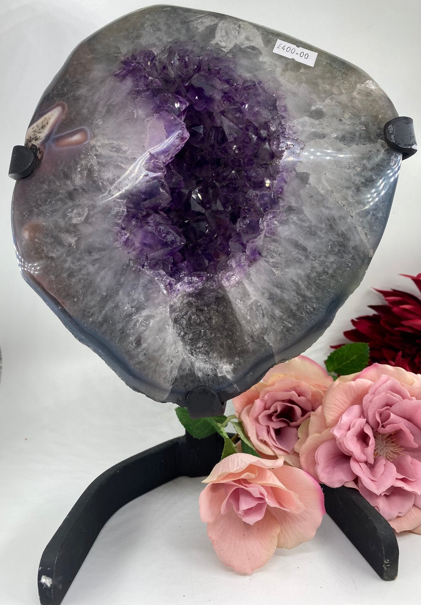 Natural Amethyst Geode on Stand 4186 grams featuring rich purple colour and natural clarity - Luna Panther