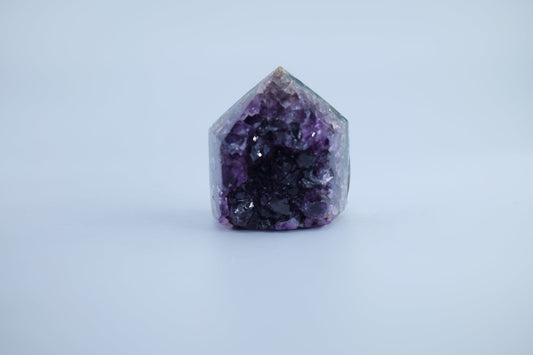 Polished Amethyst Polished Point 126g featuring rich purple colour and natural clarity - Luna Panther
