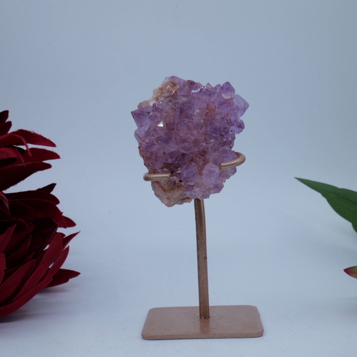 Natural Amethyst Spirit Druzy Cluster on Stand 165g featuring rich purple colour and natural clarity - Luna Panther