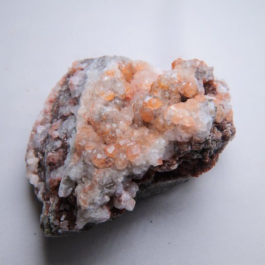 Analcime & Calcite from Croft Quarry, Croft, UK - 426g - Luna Panther alternate view