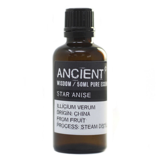 Polished Aniseed China Star (Star Anise) 50ml featuring natural patterning and unique variations - Luna Panther