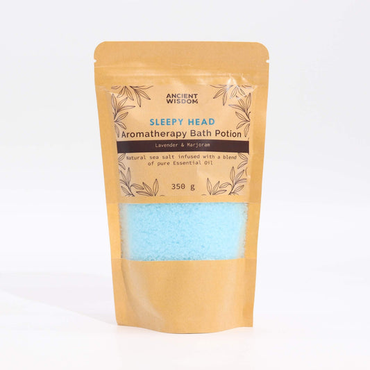 Aromatherapy Bath Potion in Kraft Bag 350g - Sleepy Head - Luna Panther