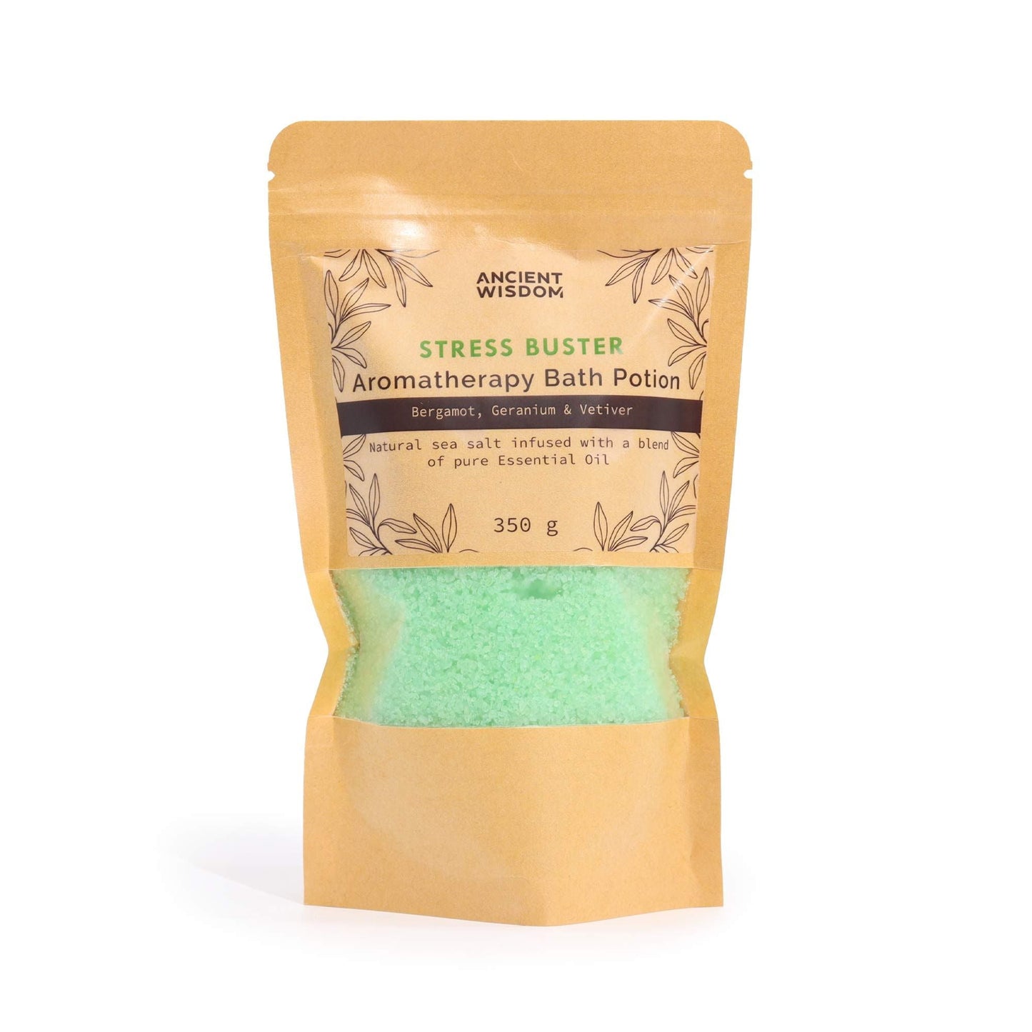 Aromatherapy Bath Potion in Kraft Bag 350g - Stress Buster - Luna Panther